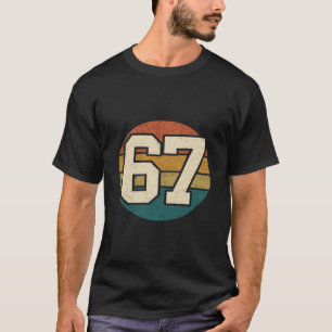 Camisa número con problemas de cosecha retro 67