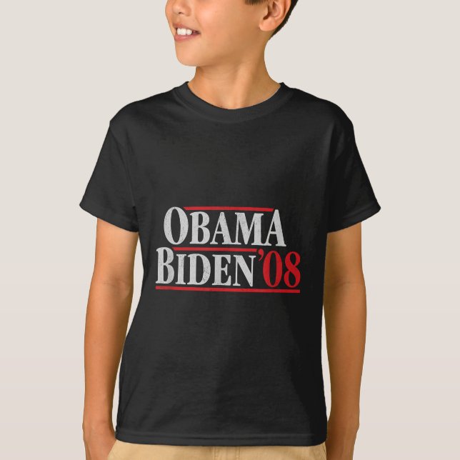 Camisa Obama 08 - Campaña retro Obama Biden (Anverso)
