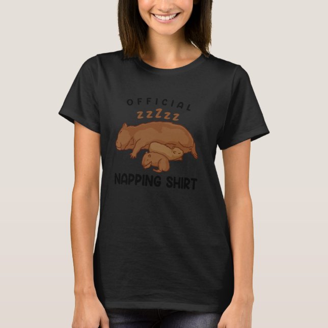 Camisa Oficial para Dormir Capybara Pijama Roedor  (Anverso)