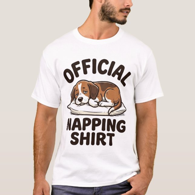 Camisa Oficial para Dormir Perro Dormilón Diseño V (Anverso)