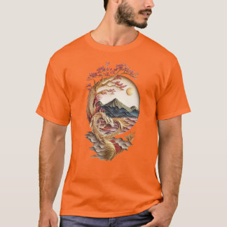 Camisa Oragami de Dragón Unisex