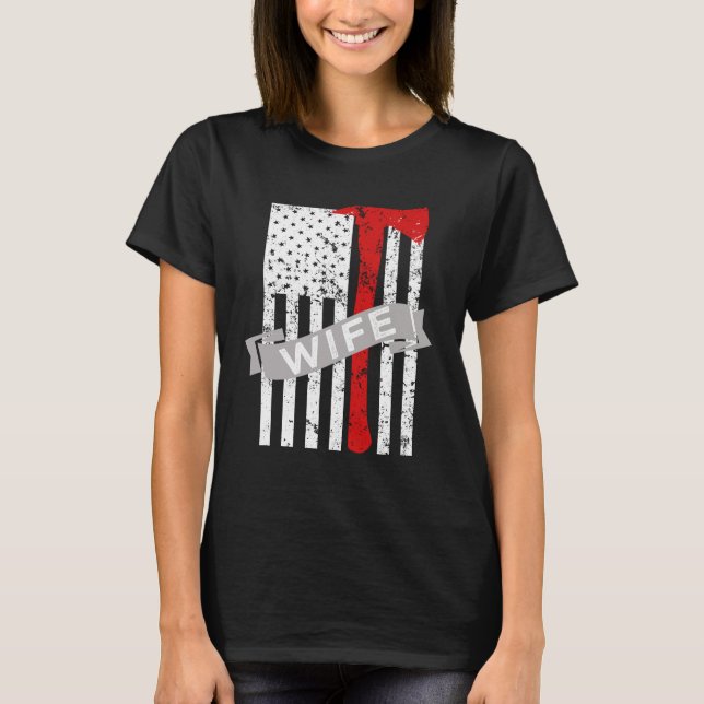 Camisa orgullosa de la esposa del bombero - (Anverso)