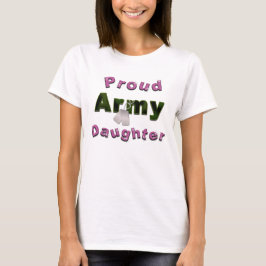 Camisa orgullosa de la hija del ejército