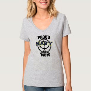Camisa orgullosa del ancla de la mamá de la marina