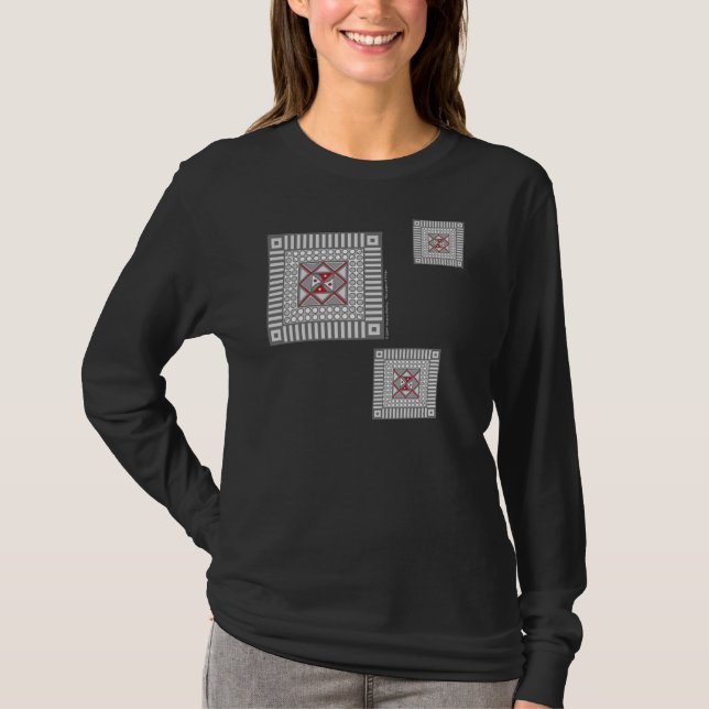 Camisa oscura de las mujeres geométricas alternati (Anverso)