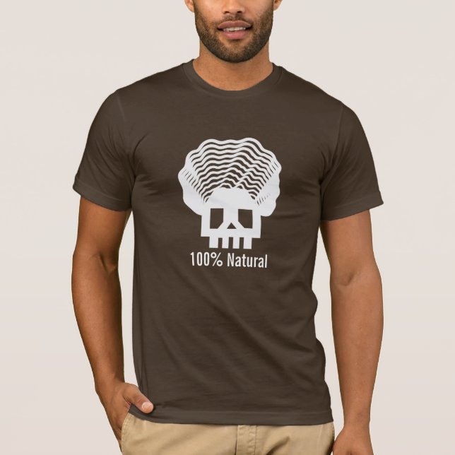 Camisa oscura natural del cráneo el 100% del Afro (Anverso)