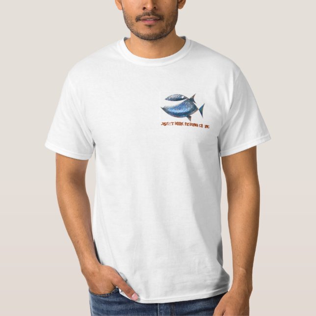 Camisa oxidada de la actitud de la pesca de gancho (Anverso)