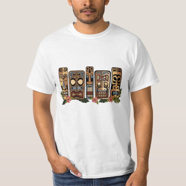Camisa para hombre del fiesta de Tiki (Anverso)