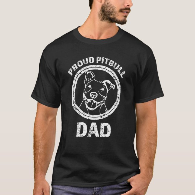 Camisa para hombre del papá orgulloso de Pitbull (Anverso)