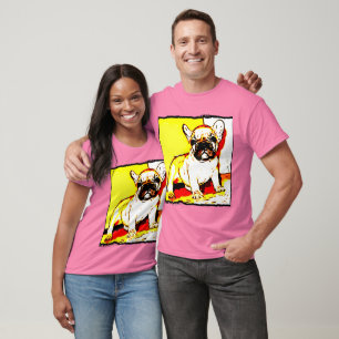 Camisa para hombre del perrito del bulldog francé