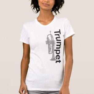 Camisa para mujer apenada de la trompeta