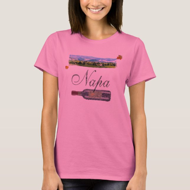 Camisa para mujer de la botella de vino del (Anverso)