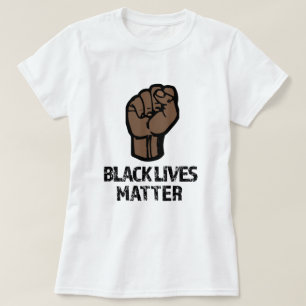 Camisa para mujer de la materia negra de las vidas