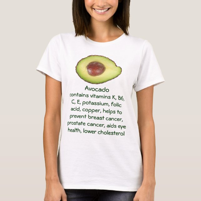 Camisa para mujer del aguacate (Anverso)