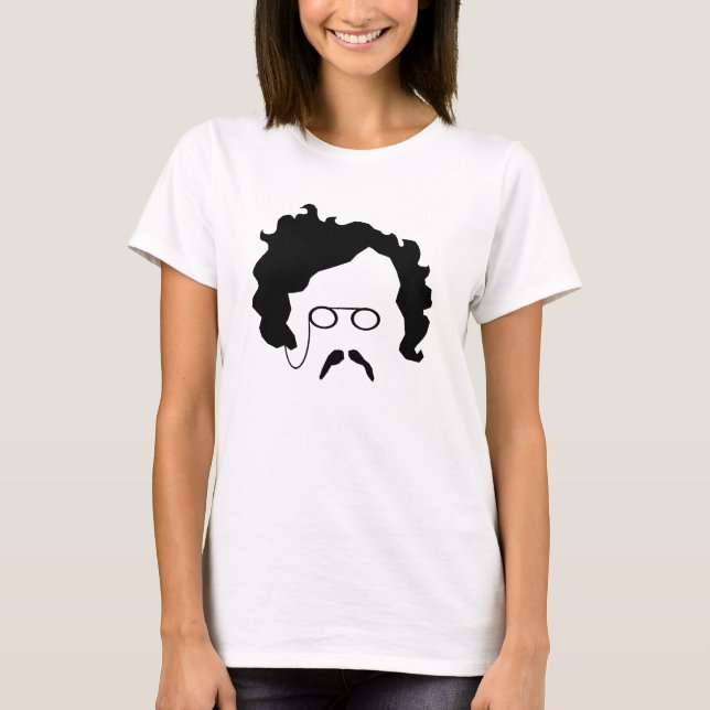 Camisa para mujer del bigote de G K Chesterton (Anverso)