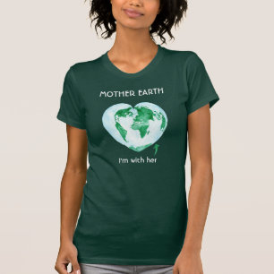 Camisa para mujer del ecologista verde de marzo de