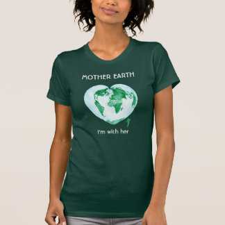 Camisa para mujer del ecologista verde de marzo de