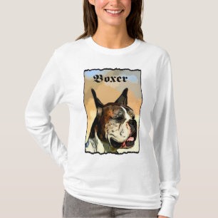 Camisa para mujer del perro del boxeador