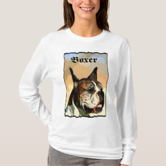 Camisa para mujer del perro del boxeador