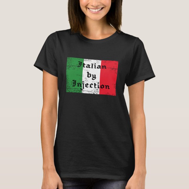 Camisa para mujer divertida del italiano por (Anverso)