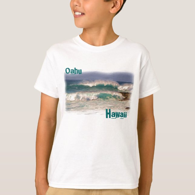 Camisa para niños de Oahu Hawaii (Anverso)