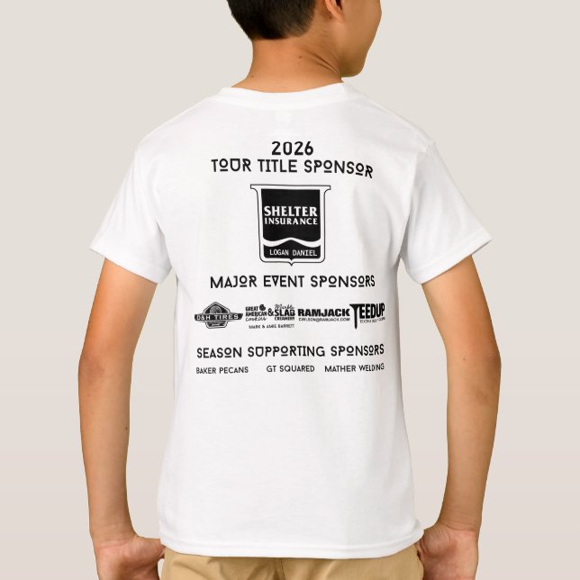 CAMISA PARA NIÑOS - Patrocinadores de Golf Thunder (Reverso)