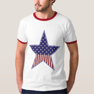 Camisa patriótica de la bandera de la estrella del