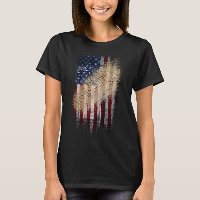 Camisa patriótica NOSOTROS la bandera americana de (Anverso)