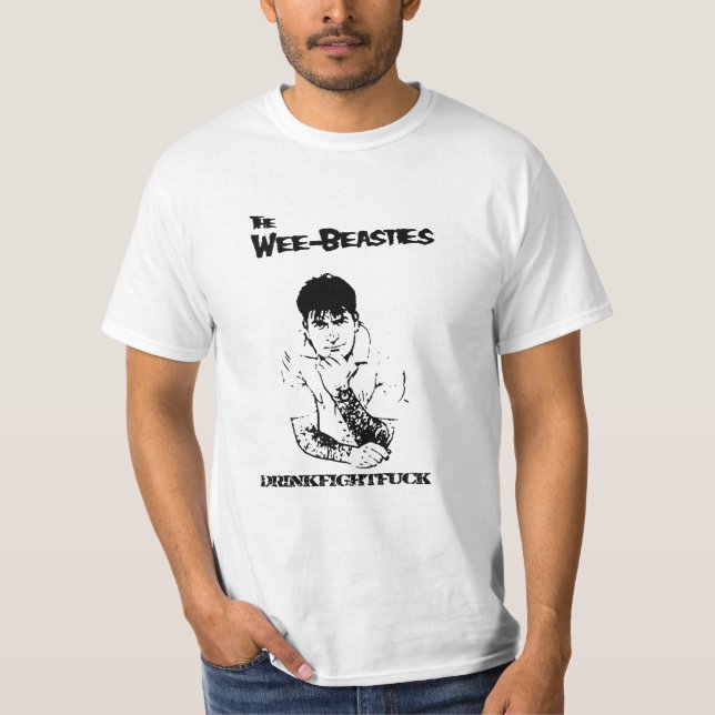 Camisa Pequenita-Beasties de la lucha de la bebida (Anverso)