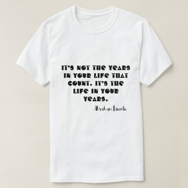 Camisa personalizada Abraham Lincoln palabra (Diseño del anverso)