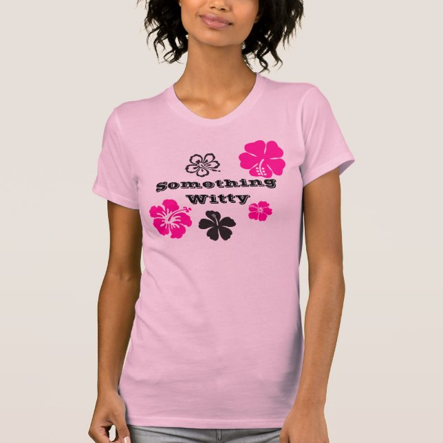 Camisa personalizada con flores hawaianas rosa cal (Anverso)