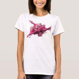 Camisa personalizada de cubos abstractos rosados j