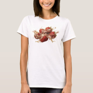 Camisa personalizada de fresas abstractas rojas el