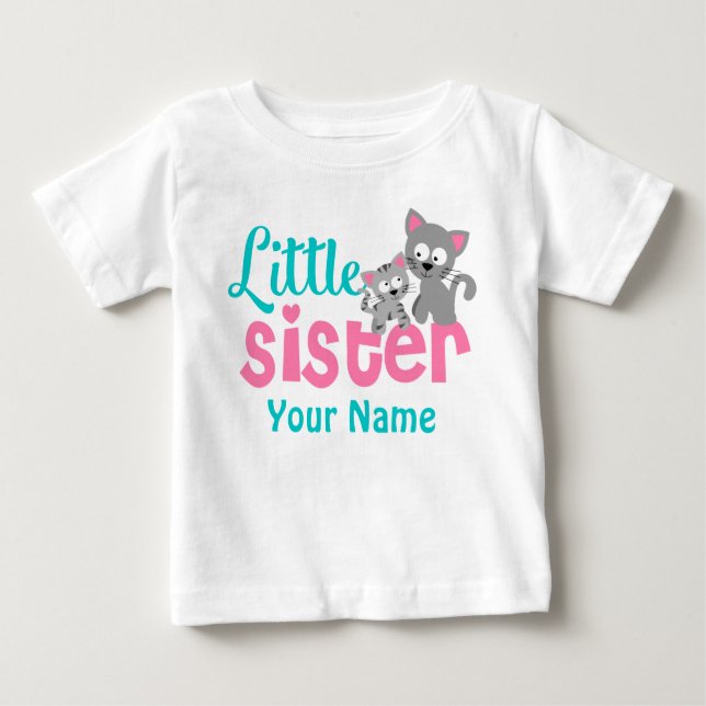 Camisa personalizada de gato Kitty, hermana pequeñ (Anverso)