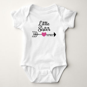 Camisa personalizada de la pequeña hermana con fle
