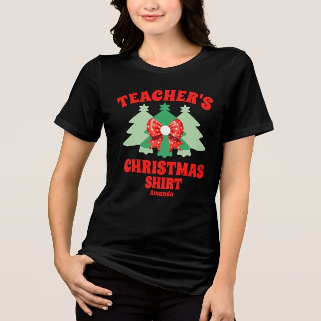 Camisa personalizada de Navidades de profesor (Anverso)