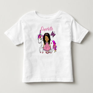 Camisa Personalizada de Princesa y Unicornio