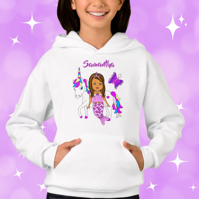 Camisa personalizada de Sirena de bonito y Unicorn (Subido por el creador)