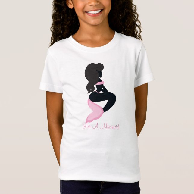 Camisa personalizada de sirena de fin rosado para  (Anverso)