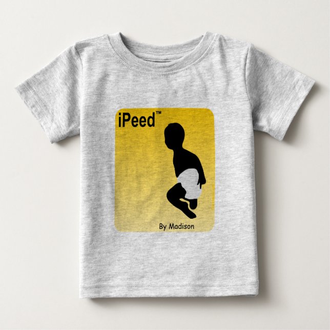 Camisa personalizada del bebé, iPeed por Madison (Anverso)