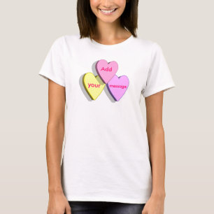 Camisa personalizada del caramelo del corazón
