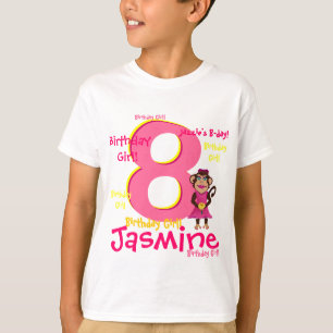 Camisa personalizada del chica del cumpleaños