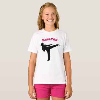 Camisa personalizada del chica del karate