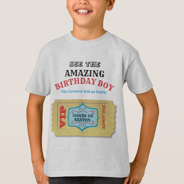 Camisa personalizada del cumpleaños del circo del (Anverso)