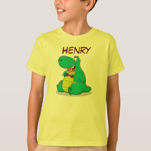 Camisa personalizada del dinosaurio de los