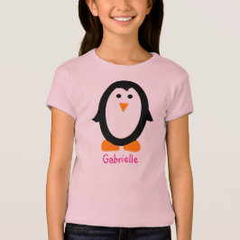 Camisa personalizada del pingüino para los chicas