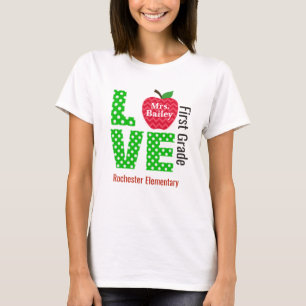 Camisa personalizada del profesor del amor