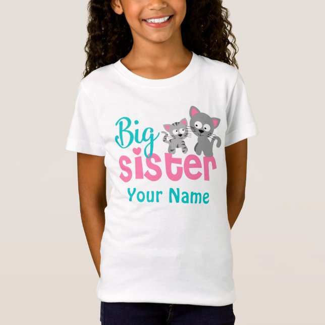 Camisa personalizada gato del gatito de la hermana (Anverso)