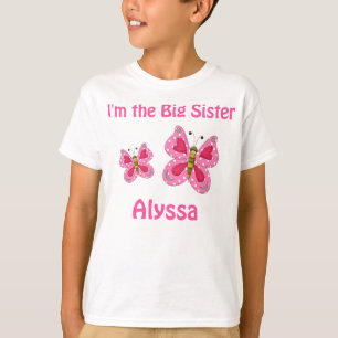 Camisa personalizada mariposa del rosa de la