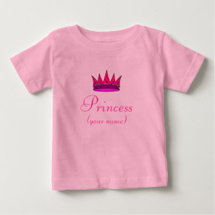 Camisa personalizada para niños princesos (corona
